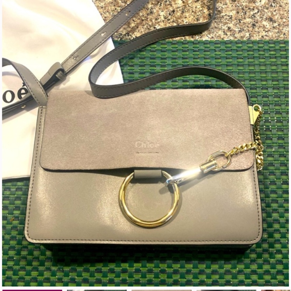 Small grey Chloe Faye bag